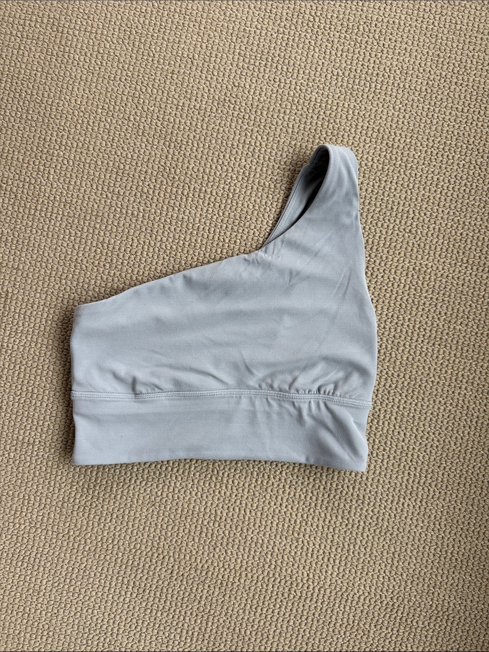 lululemon athletica One-Shoulder Sports Bra in Light Gray